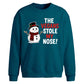 Funny Vegans Stole My Nose Christmas Oversized Sweatshirt
