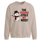 Funny Vegans Stole My Nose Christmas Oversized Sweatshirt