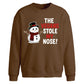 Funny Vegans Stole My Nose Christmas Oversized Sweatshirt