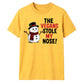 Funny Vegans Stole My Nose Graphic Christmas Unisex T-Shirt