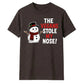 Funny Vegans Stole My Nose Graphic Christmas Unisex T-Shirt