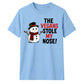 Funny Vegans Stole My Nose Graphic Christmas Unisex T-Shirt