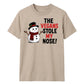 Funny Vegans Stole My Nose Graphic Christmas Unisex T-Shirt
