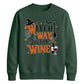 Funny wine witch print graphic Halloween Unisex Sweatshirt