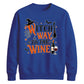 Funny wine witch print graphic Halloween Unisex Sweatshirt