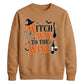 Funny wine witch print graphic Halloween Unisex Sweatshirt