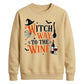 Funny wine witch print graphic Halloween Unisex Sweatshirt