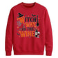 Funny wine witch print graphic Halloween Unisex Sweatshirt