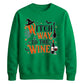 Funny wine witch print graphic Halloween Unisex Sweatshirt