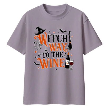 Funny wine witch quote graphic Halloween Oversized t-shirt