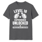 Gamer Level 18 Unlocked Slogan 18 Birthday Unisex T-Shirt