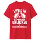 Gamer Level 18 Unlocked Slogan 18 Birthday Unisex T-Shirt
