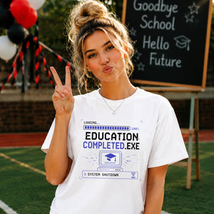 Gaming Education Completed School Leavers Ladies Fit T-Shirt
