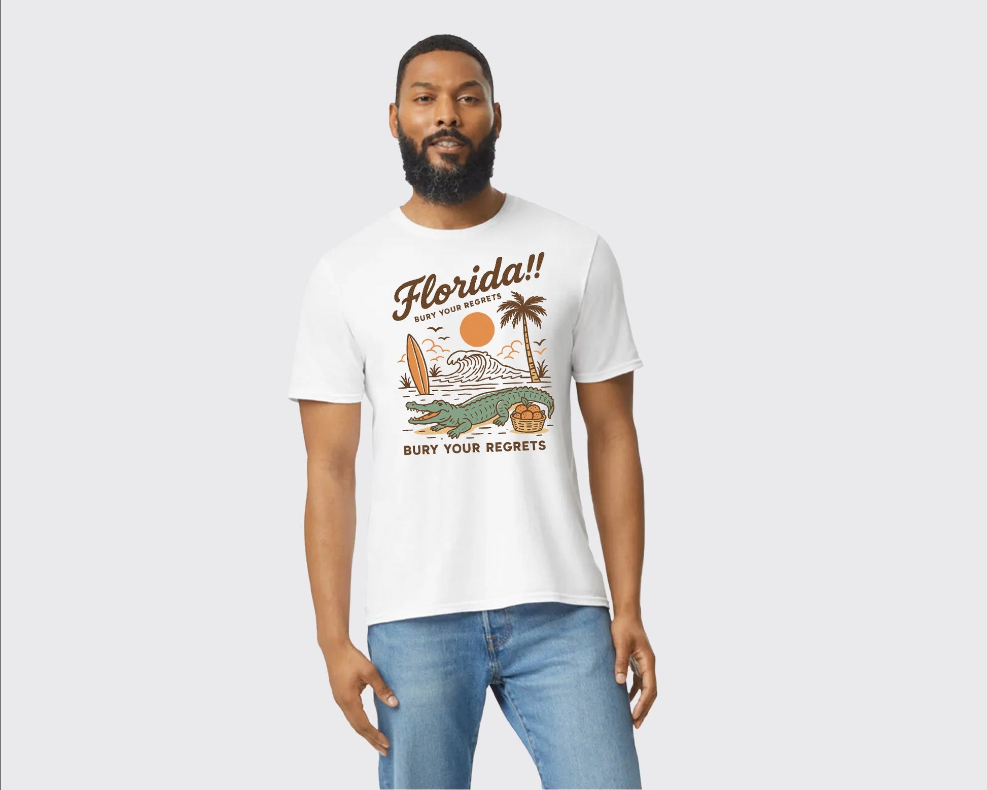 Summer Beach T-Shirt, Florida Bury Your Regret Printed Tee For Men & Women, Summer Beach Lovers Gift Shirt M8438