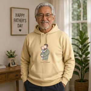 Custom Names Dad & Son Fathers Day Printed Style Hoodie