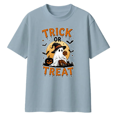 Ghost witch lollipop graphic Halloween Oversized t-shirt