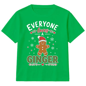 Gingerbread Everyone Loves A Ginger Christmas Kids T-Shirt