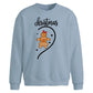 Gingerbread Girl Half Heart Christmas Oversized Sweatshirt