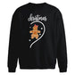 Gingerbread Girl Half Heart Christmas Oversized Sweatshirt