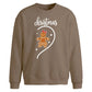 Gingerbread Girl Half Heart Christmas Oversized Sweatshirt