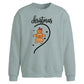 Gingerbread Girl Half Heart Christmas Oversized Sweatshirt