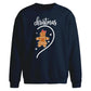 Gingerbread Girl Half Heart Christmas Oversized Sweatshirt