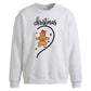 Gingerbread Girl Half Heart Christmas Oversized Sweatshirt