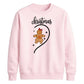 Gingerbread Girl Swirl Heart Christmas Unisex Sweatshirt