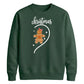 Gingerbread Girl Swirl Heart Christmas Unisex Sweatshirt