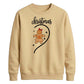 Gingerbread Girl Swirl Heart Christmas Unisex Sweatshirt