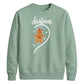 Gingerbread Girl Swirl Heart Christmas Unisex Sweatshirt