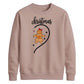 Gingerbread Girl Swirl Heart Christmas Unisex Sweatshirt