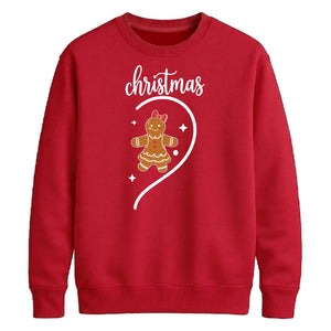 Gingerbread Girl Swirl Heart Christmas Unisex Sweatshirt