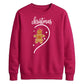 Gingerbread Girl Swirl Heart Christmas Unisex Sweatshirt
