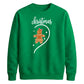 Gingerbread Girl Swirl Heart Christmas Unisex Sweatshirt