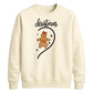 Gingerbread Girl Swirl Heart Christmas Unisex Sweatshirt