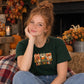 Gingham panels give thanks text Thanksgiving Unisex T-Shirt