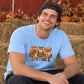 Gingham panels give thanks text Thanksgiving Unisex T-Shirt