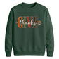 Give thanks cursive leaf art Thanksgiving Unisex Sweatshirt