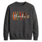 Give thanks cursive leaf art Thanksgiving Unisex Sweatshirt