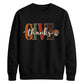 Give thanks cursive leaf art Thanksgiving Unisex Sweatshirt