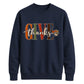 Give thanks cursive leaf art Thanksgiving Unisex Sweatshirt