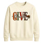 Give thanks cursive leaf art Thanksgiving Unisex Sweatshirt