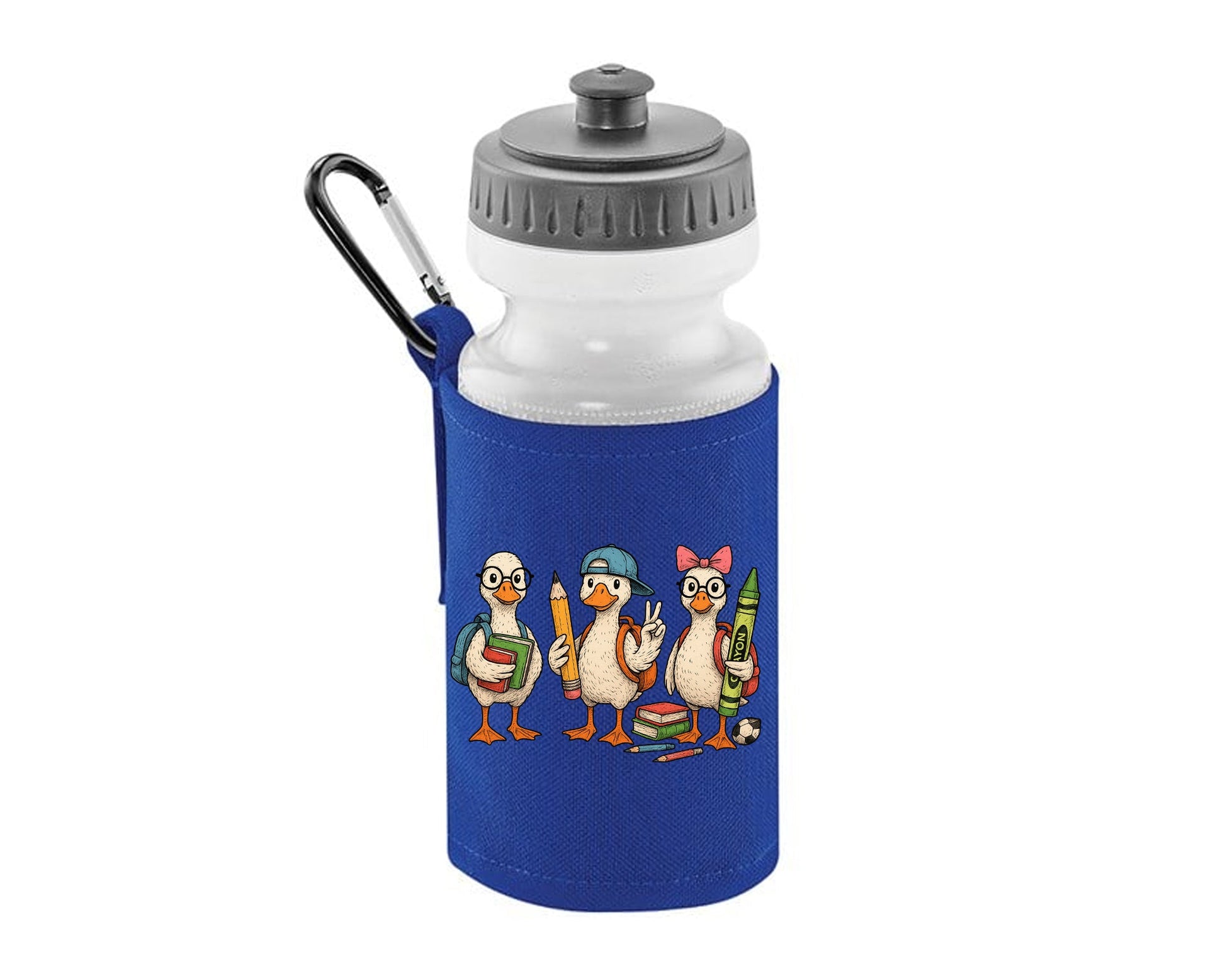 Back to School Water Bottle, Funny 3 Ducks Design For Kids, Teens & Duck Fans, Fun, BPA School Bottle Essential M8486