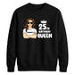 Glam Birthday Queen Personliased Happy Birthday Sweatshirt
