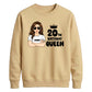 Glam Birthday Queen Personliased Happy Birthday Sweatshirt