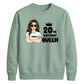 Glam Birthday Queen Personliased Happy Birthday Sweatshirt