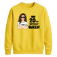 Glam Birthday Queen Personliased Happy Birthday Sweatshirt