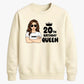 Glam Birthday Queen Personliased Happy Birthday Sweatshirt