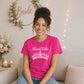 Glamorous Tiara Pearl Motif Engagement Bride Ladies T-Shirt